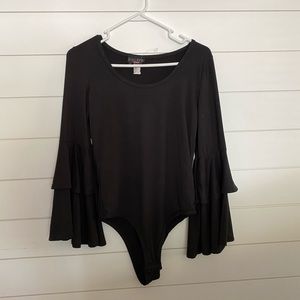 Black Bell Sleeve bodysuit Large